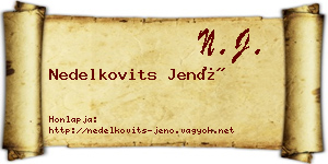 Nedelkovits Jenő névjegykártya